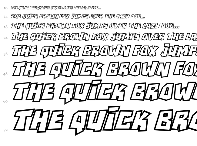 RockBiter font waterfall